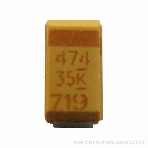 Tantalum Capacitor with Rated Voltages of 4 to 50V and Lifespan of 2,000 Hours